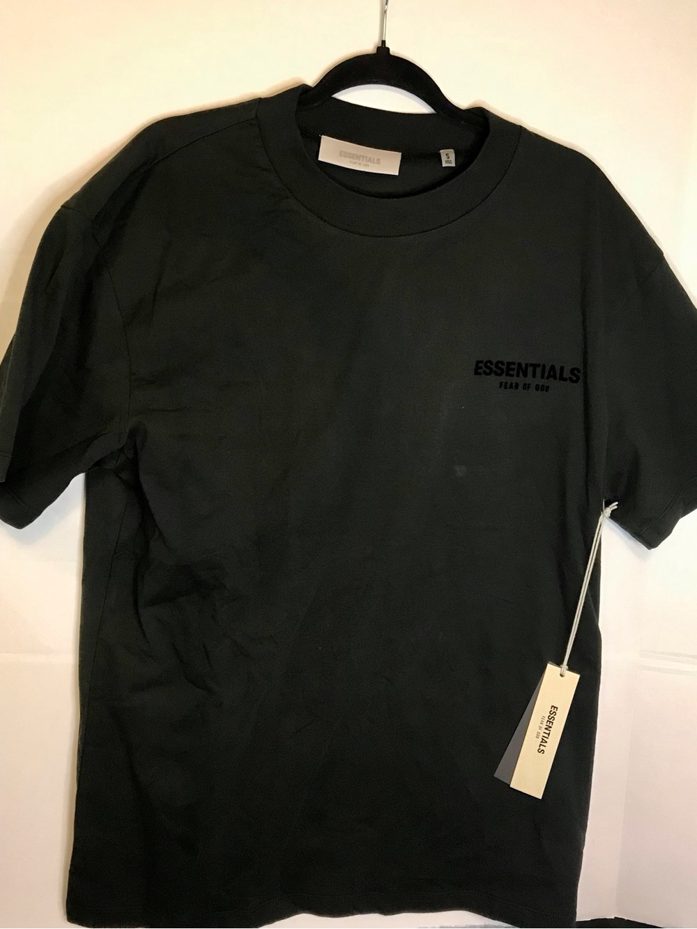 Fear of God Essentials Stretch Limo Black Short Sleeve T-Shirt Small NWT